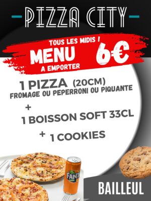 Pizza City Bailleul 6€